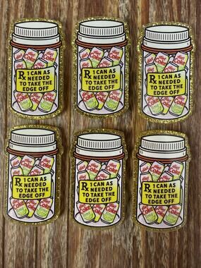6 Pc Diet Coke Prescription Acrylic Flatbacks